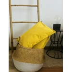 coussin velours côtelé jaune IMG_E1011