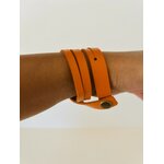 Bracelet cuir orange IMG_E1132