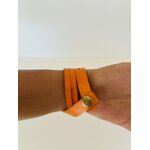 Bracelet cuir orange IMG_E1130