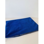 Grande Pochette main velours côtelé bleu Océan IMG_E2110