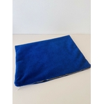 Grande Pochette main velours côtelé bleu Océan IMG_0772