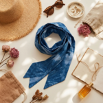 Foulard & bandeau cheveux Tie and Dye bleu  (11)