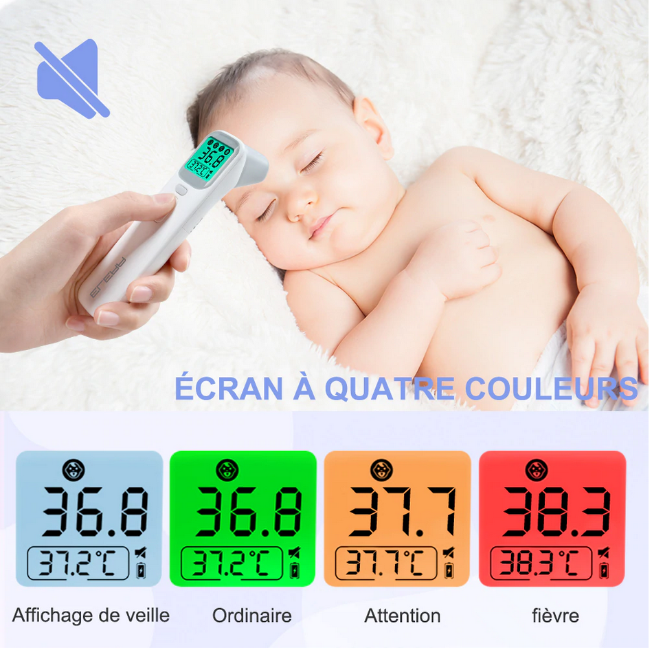 Thermomètre frontal infrarouge sans contact temperature enfant bébé adulte  neuf