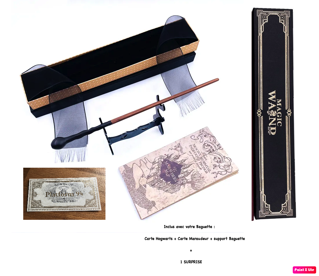 Baguette Remus Lupin Harry Potter en métal et résine, 36 cm