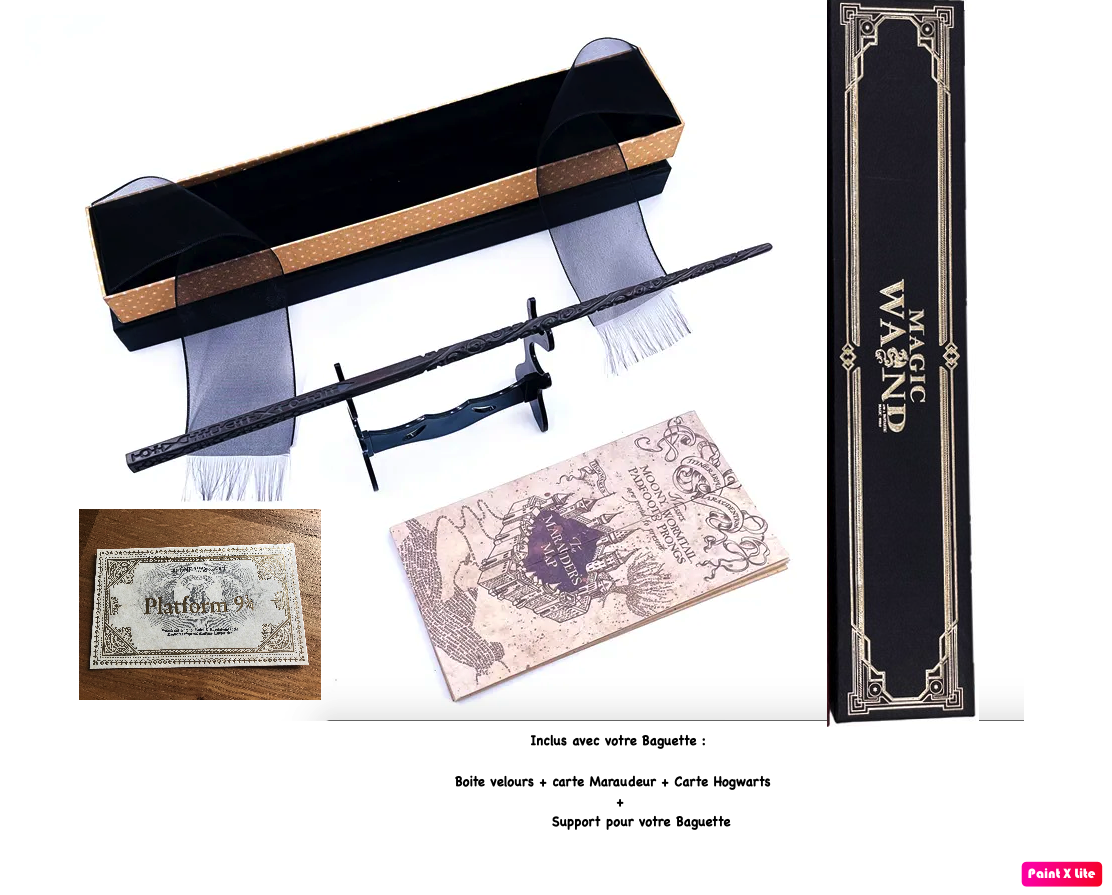 Baguette Sirius Black Harry Potter en métal et résine, 39 cm