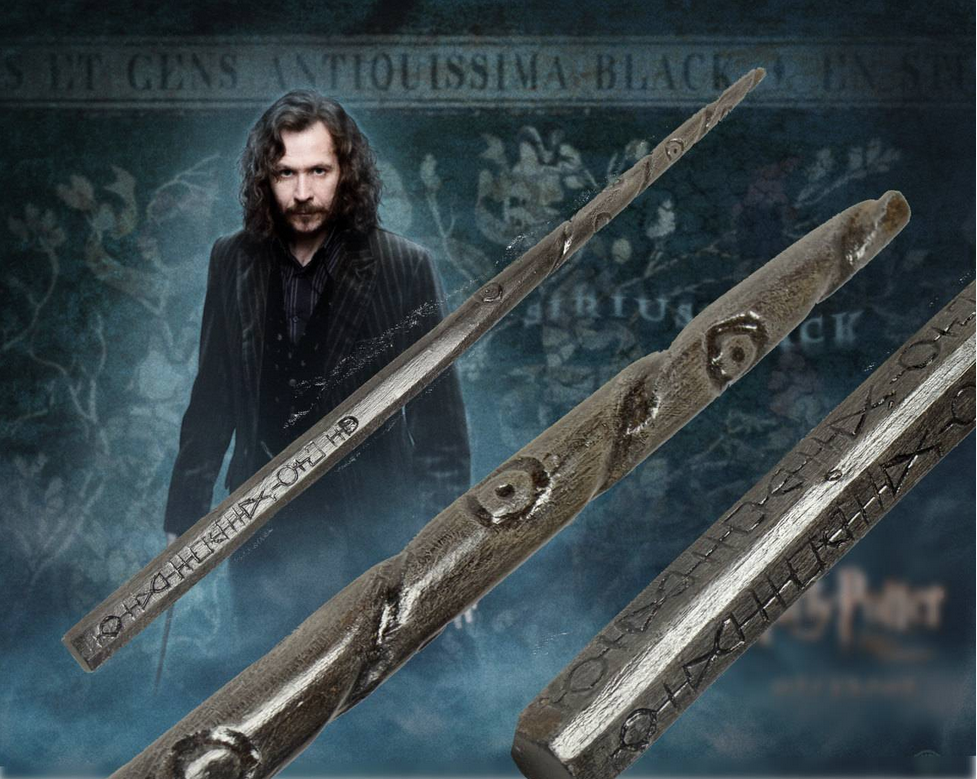 Détail de la baguette Sirius Black inspirée de Harry Potter