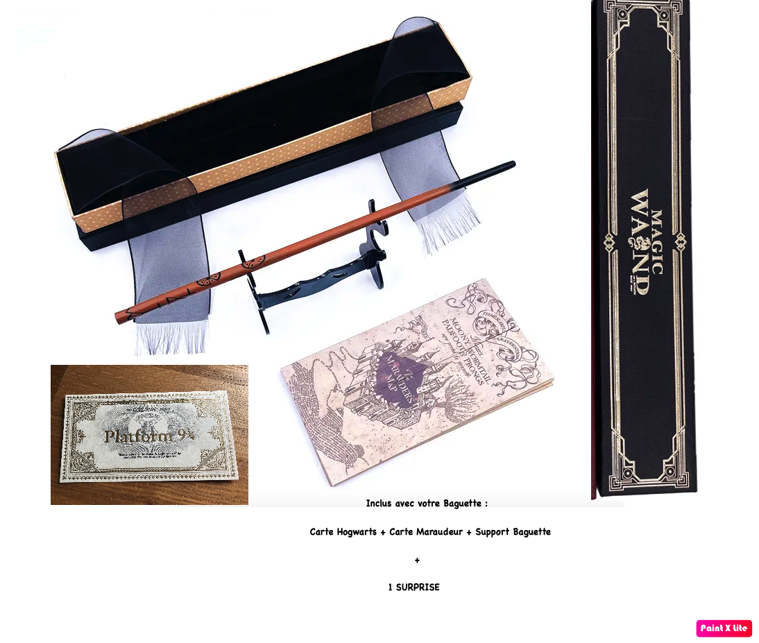 Baguette Cédric Diggory Harry Potter en métal et résine, 36 cm