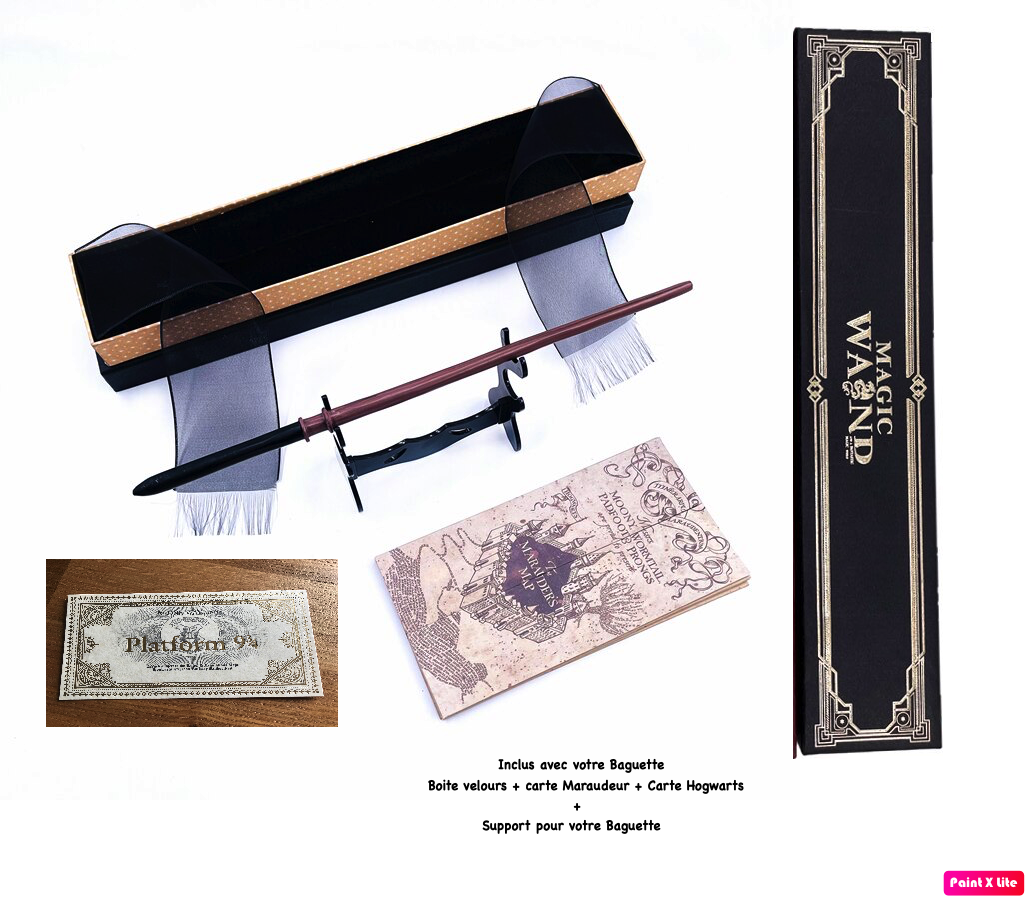 Baguette Drago Malefoy Harry Potter en métal et résine, 35 cm