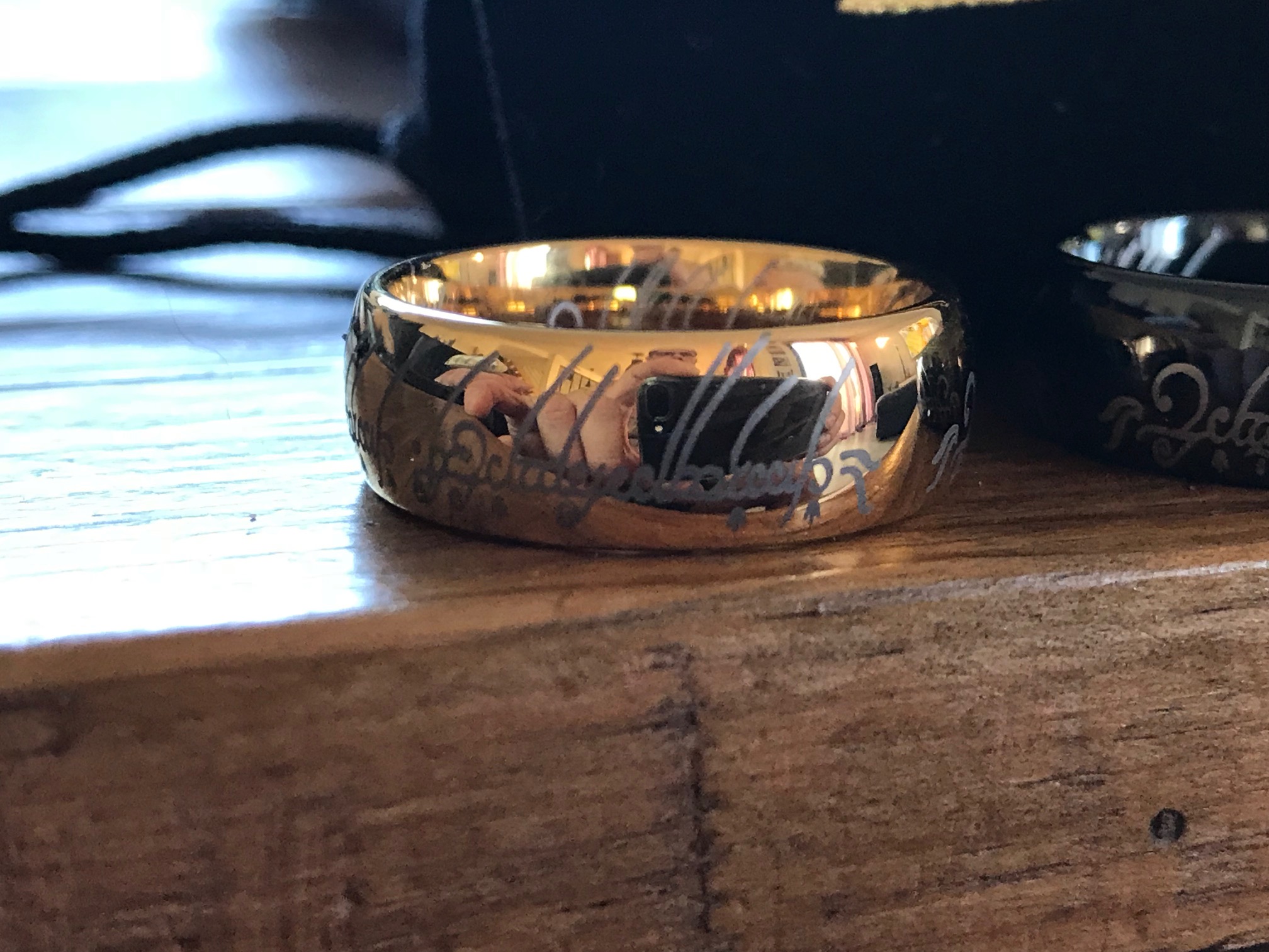 LE SEIGNEUR DES ANNEAUX : BAGUE EN TUNGSTÈNE DE 8MM DE LARGE...T 54 A