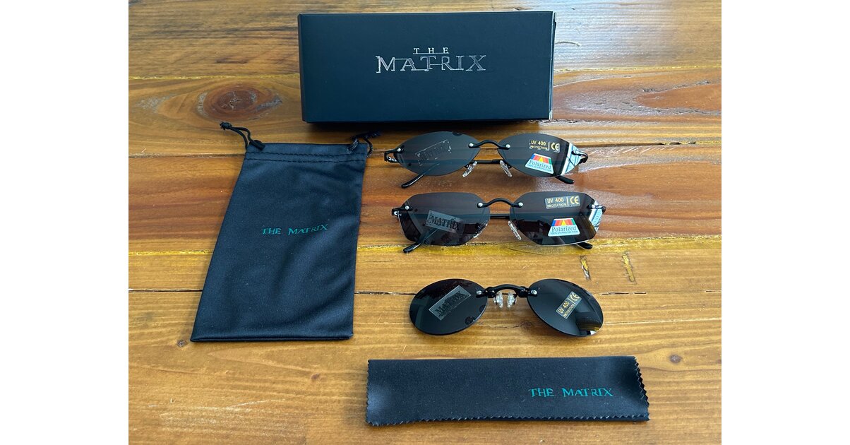 Le Troll Matrix Agent Smith Zonnebril – Zwart, Met UVA/UVB 400 Bescherming, Polycarbonaat Lenzen, In Opbergdoos