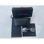 Détail des lunettes Matrix Morpheus à verres argent miroir