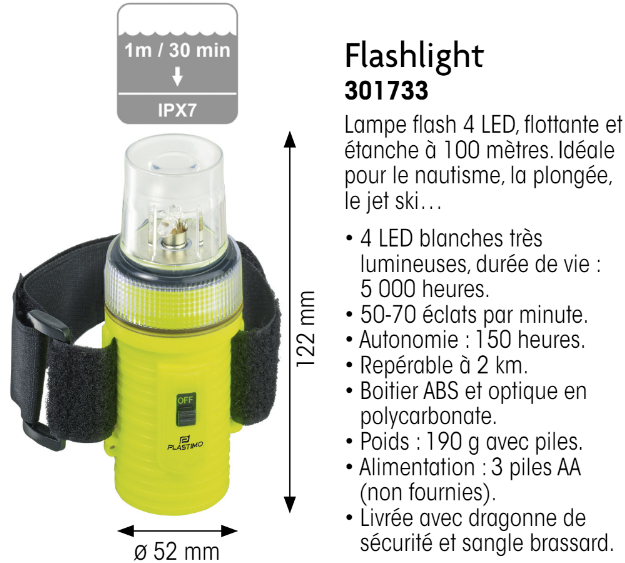lampe flashlight plastimo