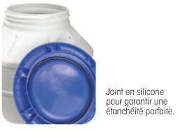 joint silicone sur bidon étanche