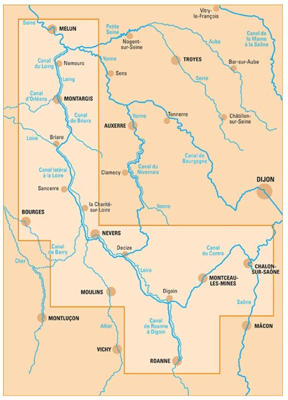 carte du reseau guide fluvial edb 2 - loire centre