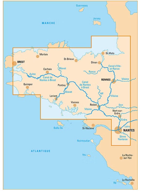 plan du réseau fluvial breton editions du breil guide 1