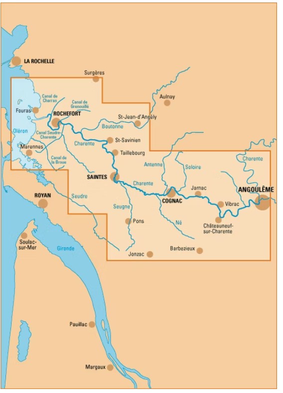 carte du reseau fluvial du fleuve charente edition de breil 6