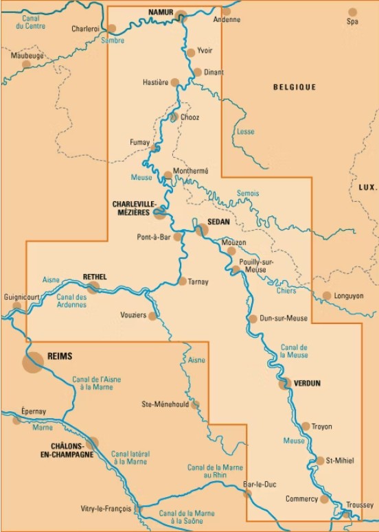 carte guide fluvial la meuse editions du breil
