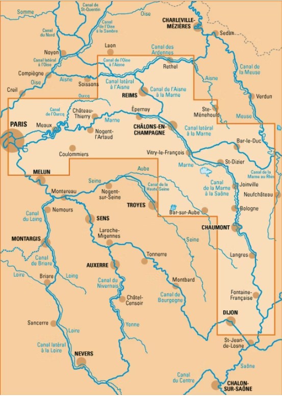 Carte fluviale la marne edition du breil
