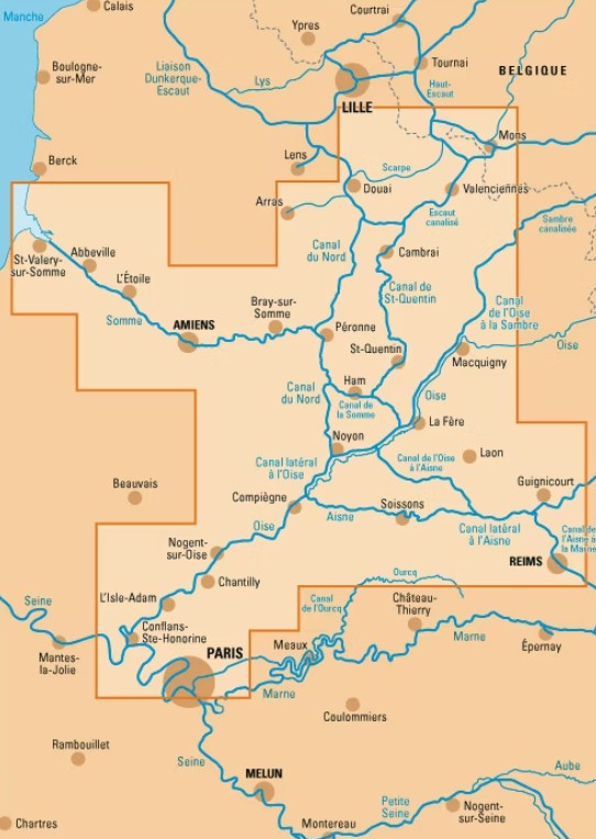 carte guide fluvial picardie editions du breil