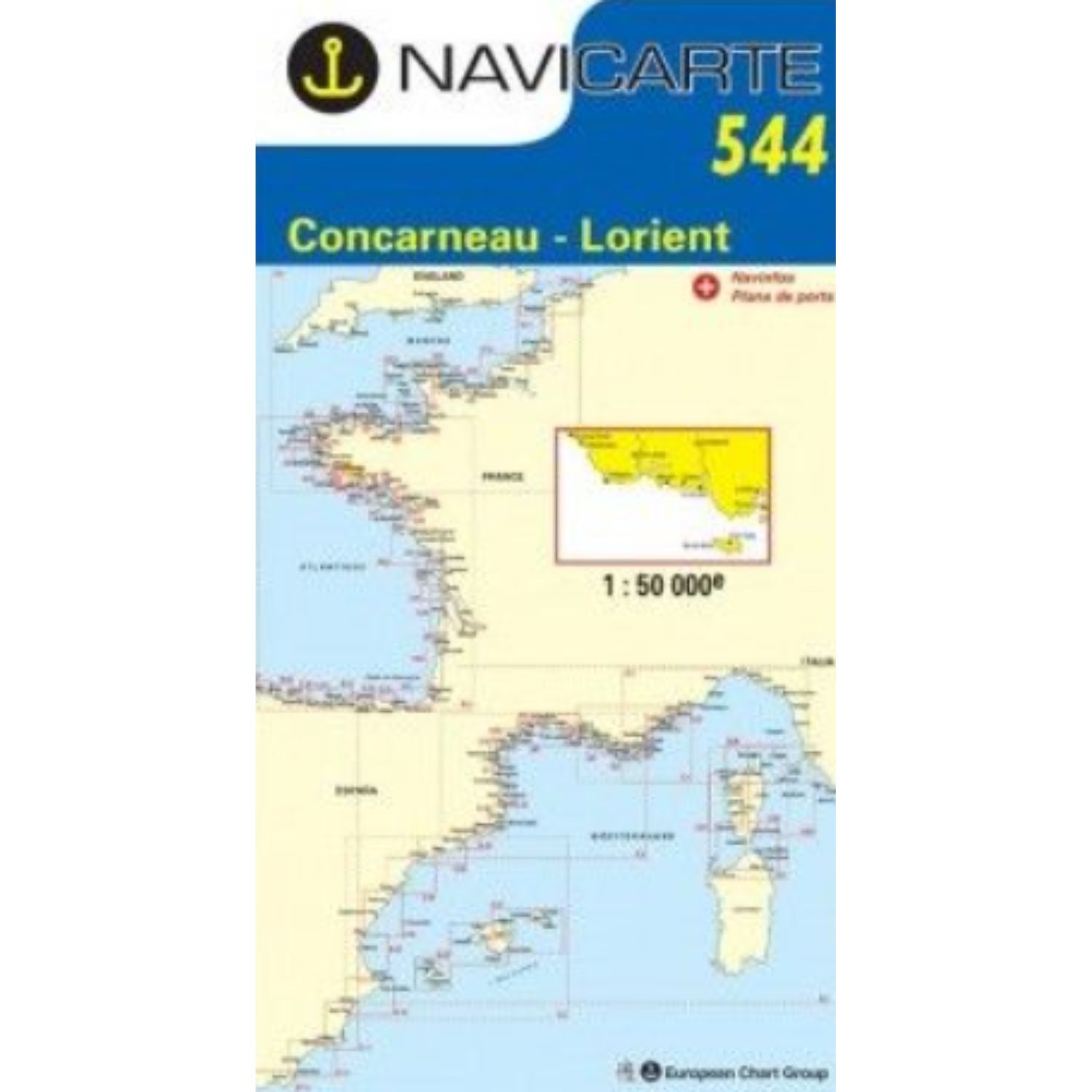 Carte marine Navicarte 544-Concarneau-Lorient