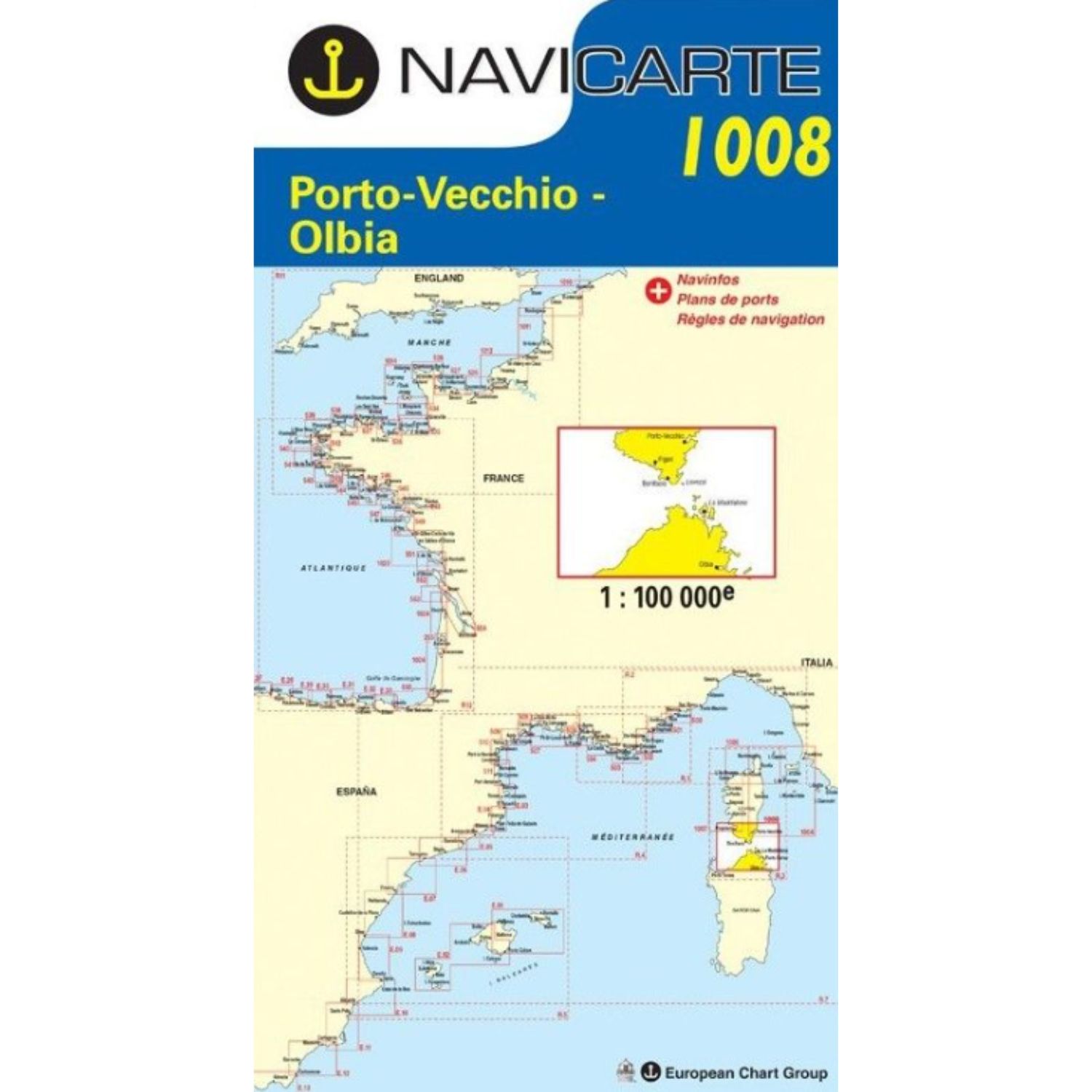 Carte marine Navicarte 1008- Porto-Vechio-Olbia
