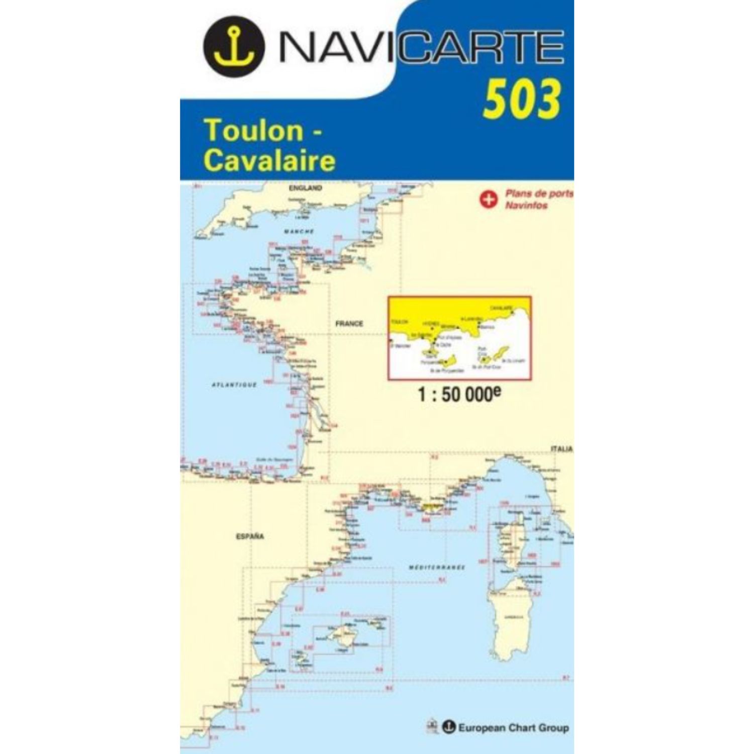 Carte Navicarte 503 - Toulon, Cavalaire, Iles D\'Hyères