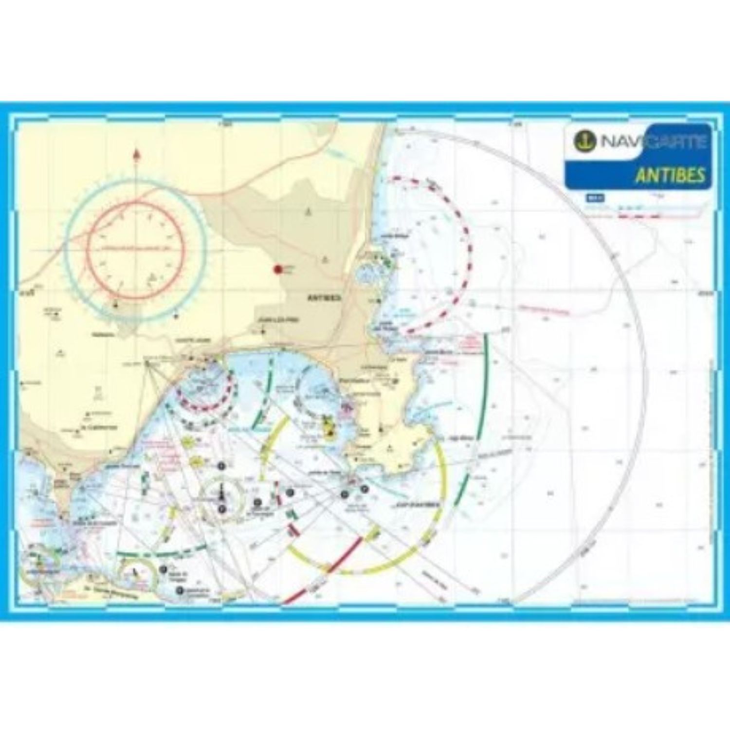 Carte marine plastifiée- Antibes