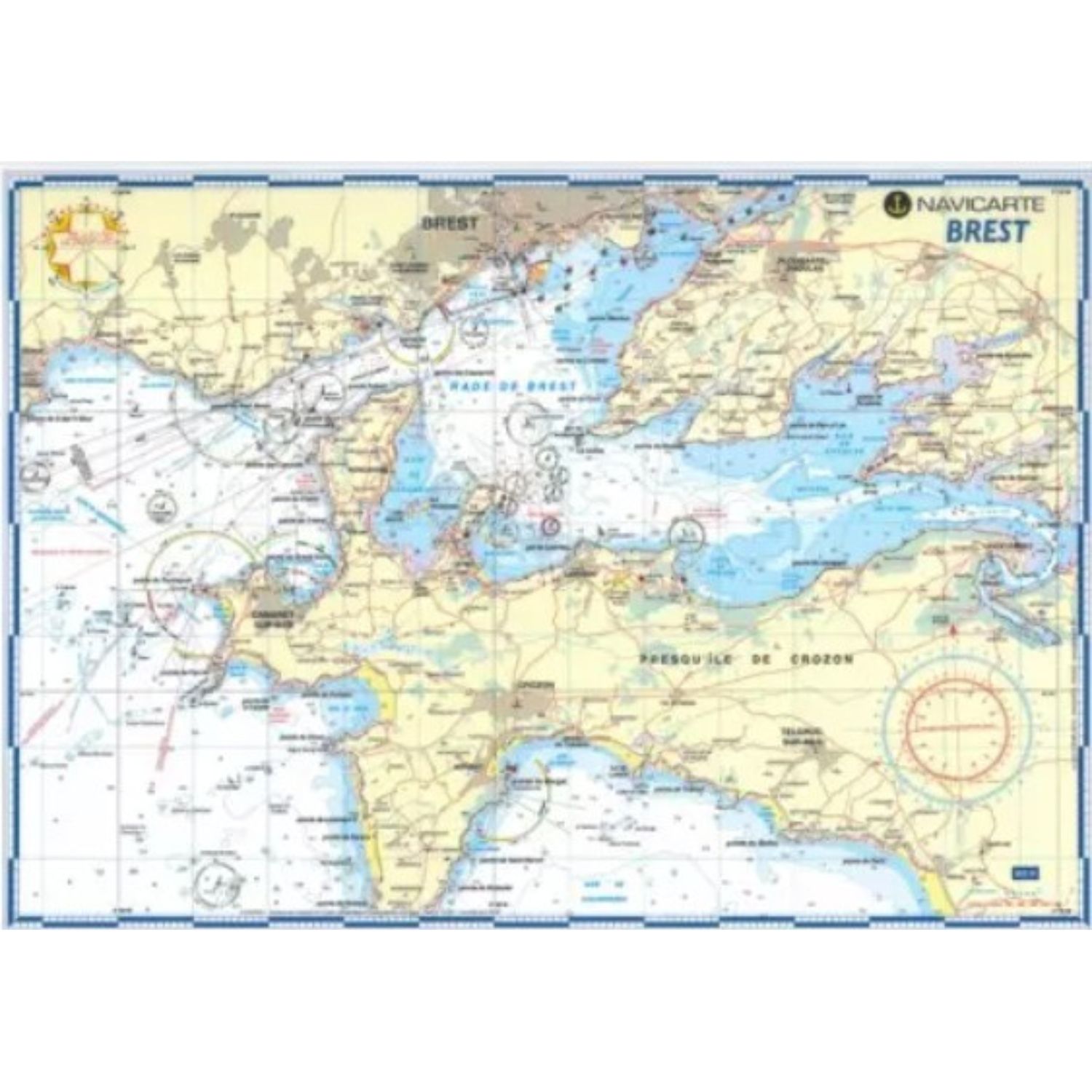 Carte marine plastifiée-Brest
