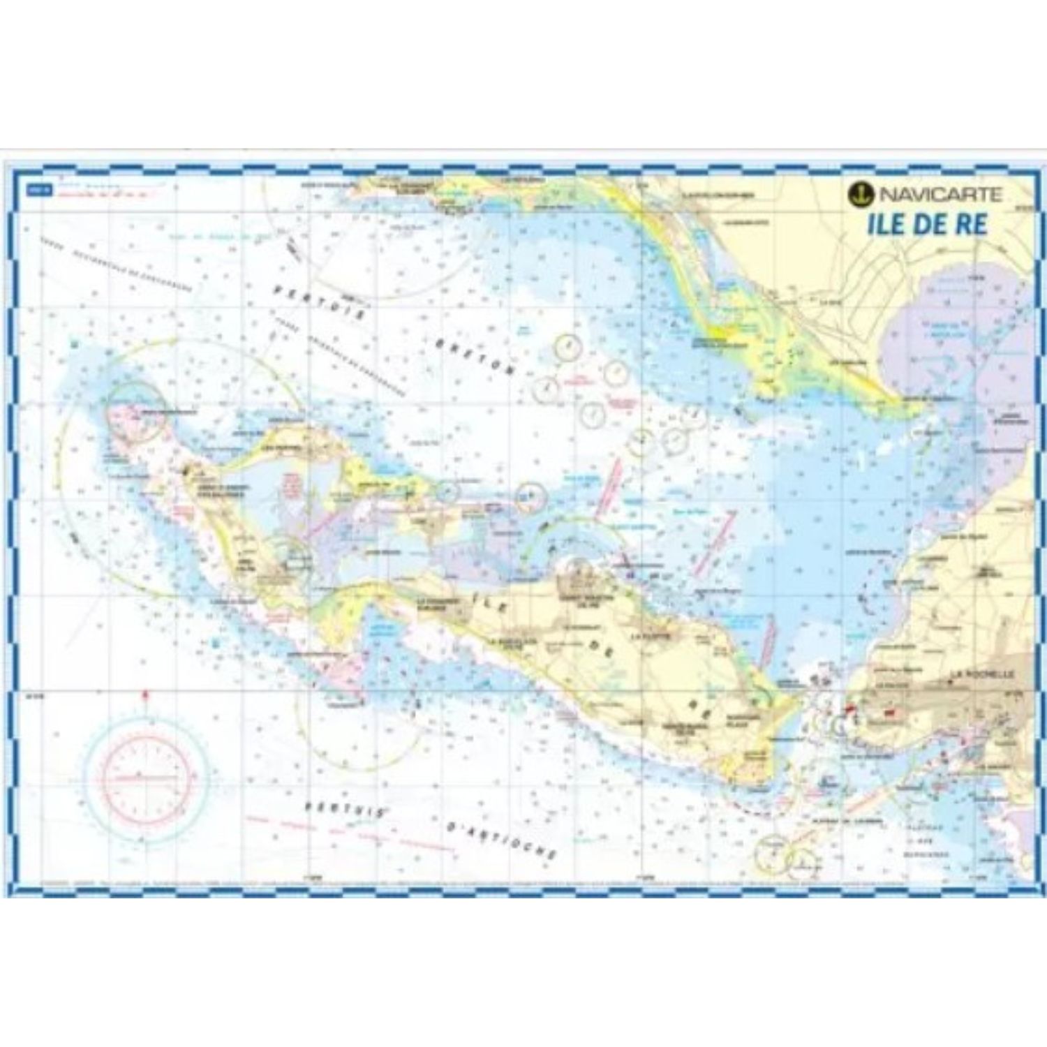 Carte marine plastifiée-Mininav Ile de Ré