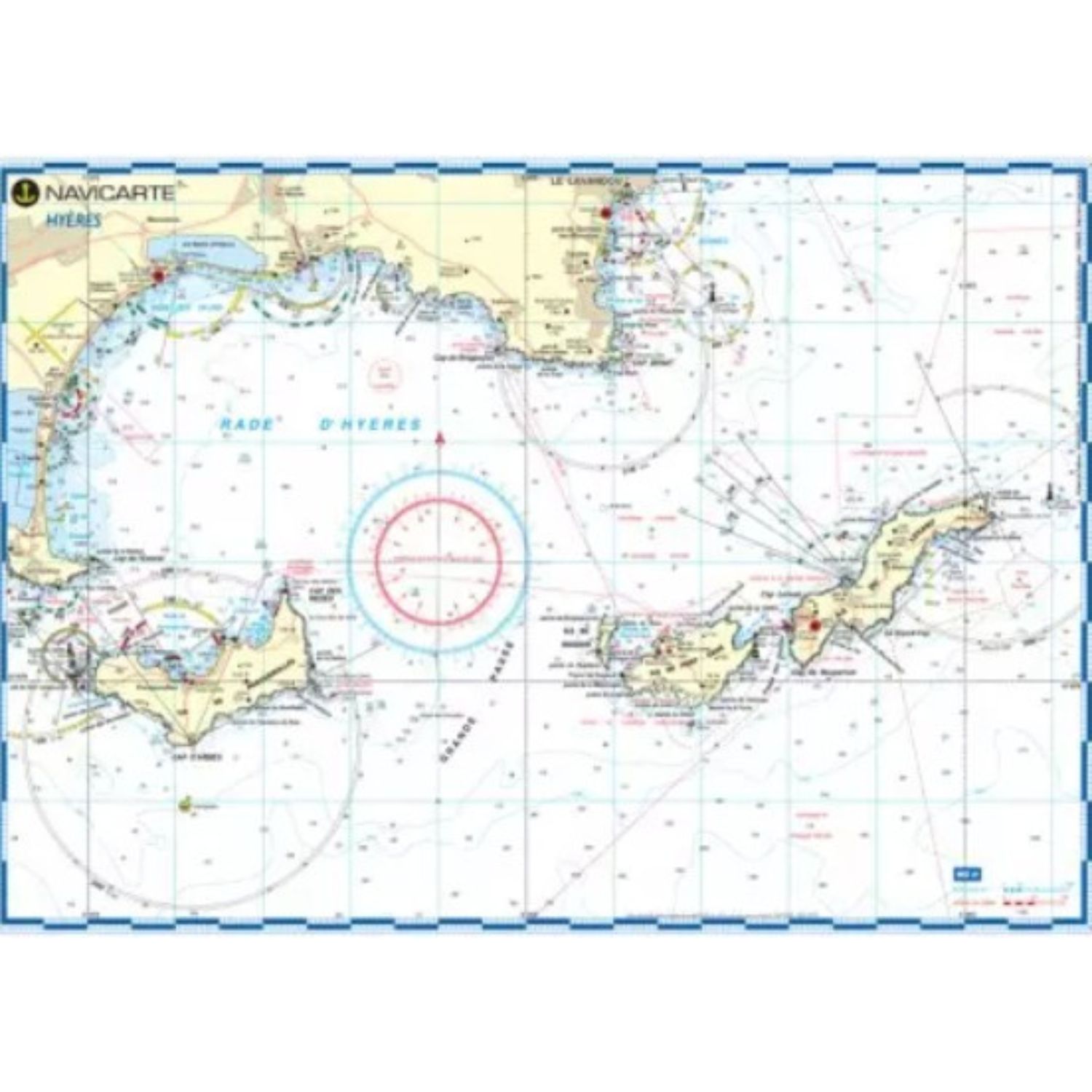 Carte marine plastifiée- Hyères