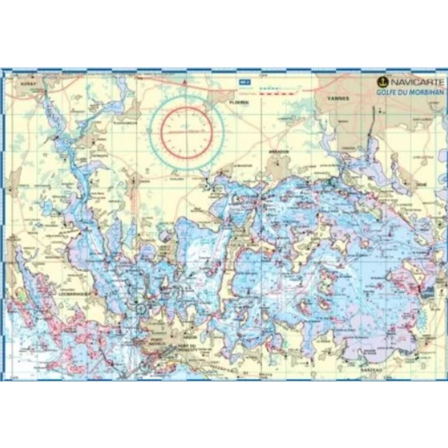 Carte marine plastifiée-Golfe du Morbihan