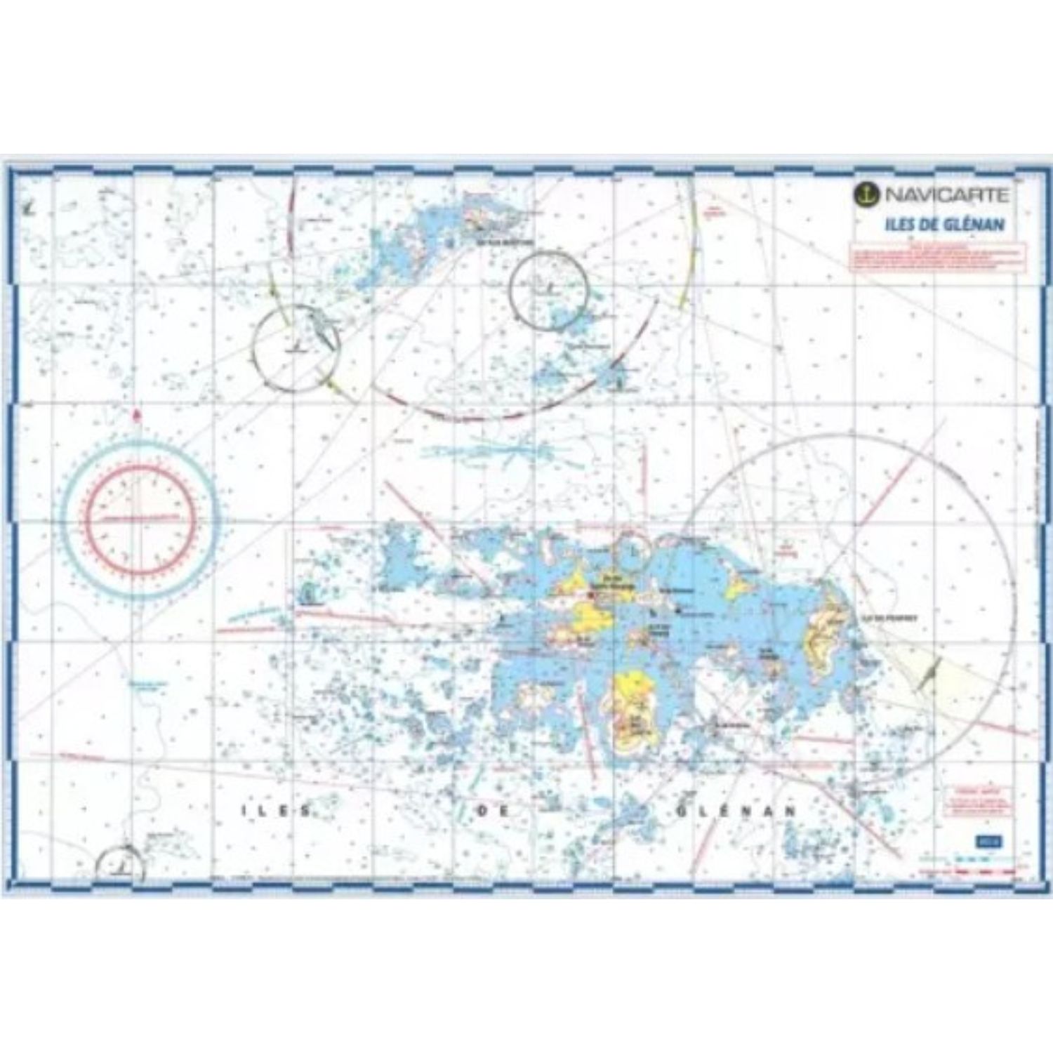 Carte marine plastifiée-îles de Glénan