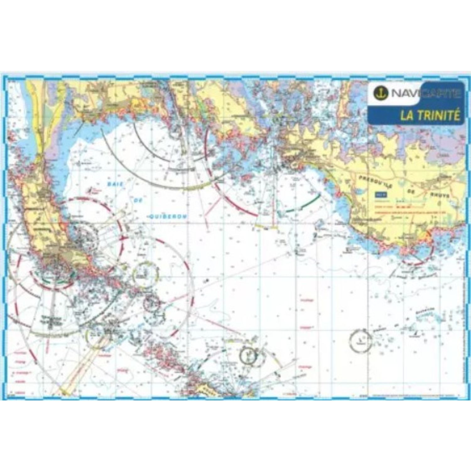 Carte marine plastifiée-la Trinité-Baie de Quiberon