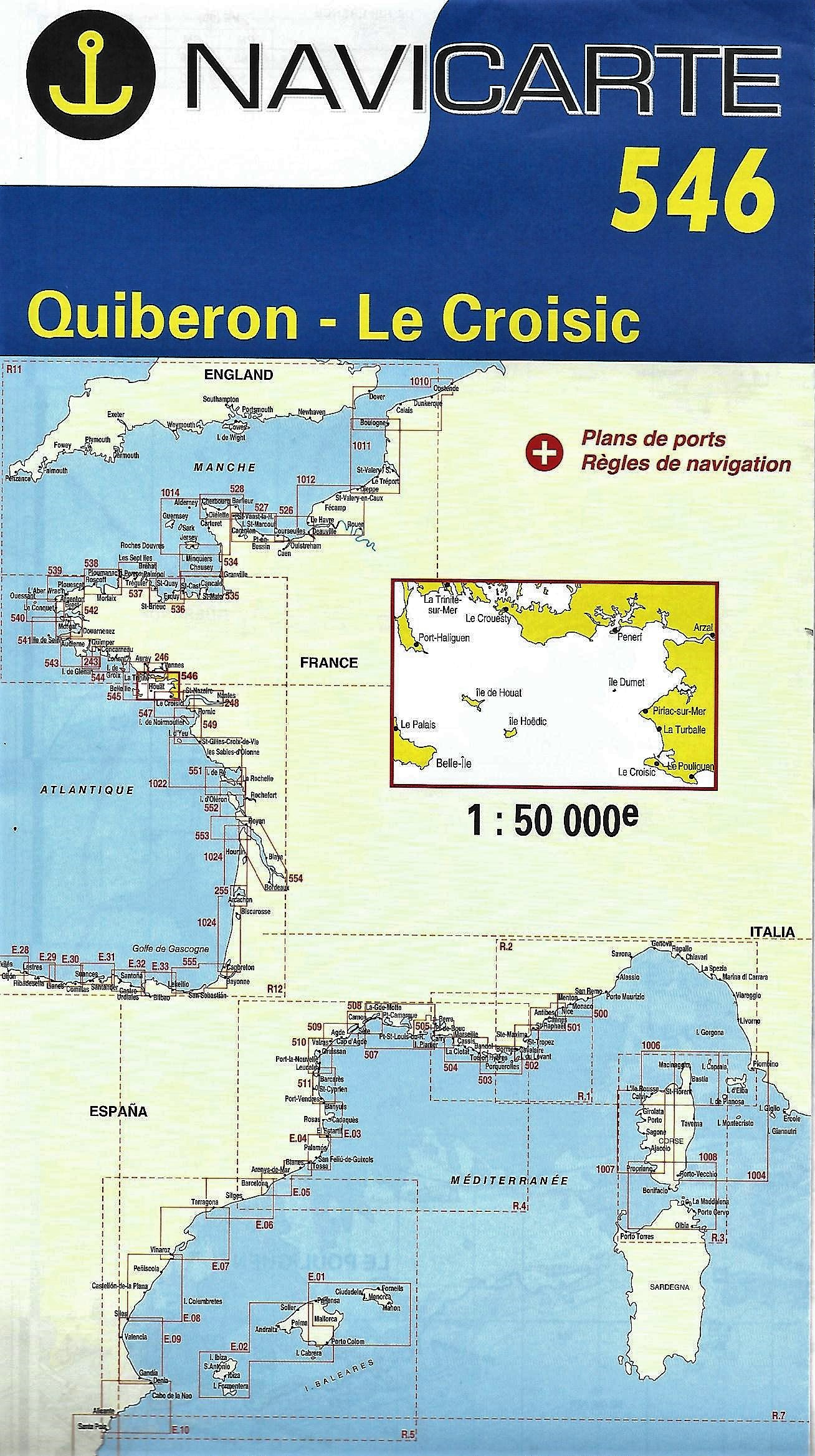 Carte marine Navicarte 546- De Quiberon au Croisic