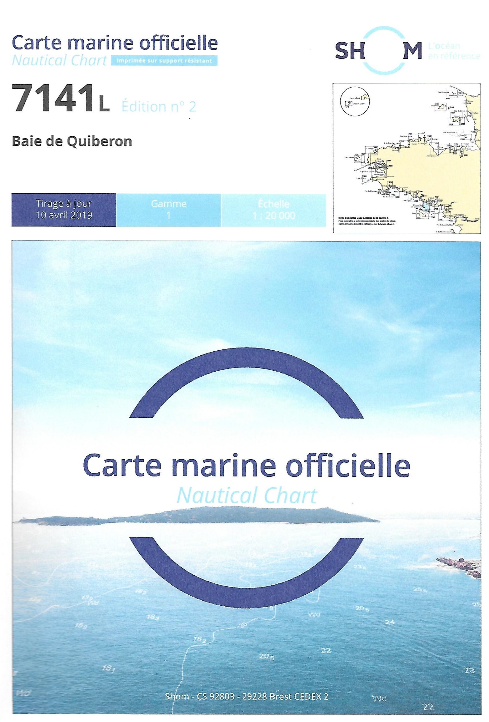 Carte marine SHOM 7141L-Baie de Quiberon