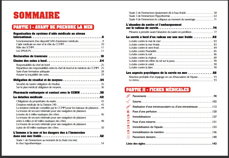 guide médical du bord sommaire