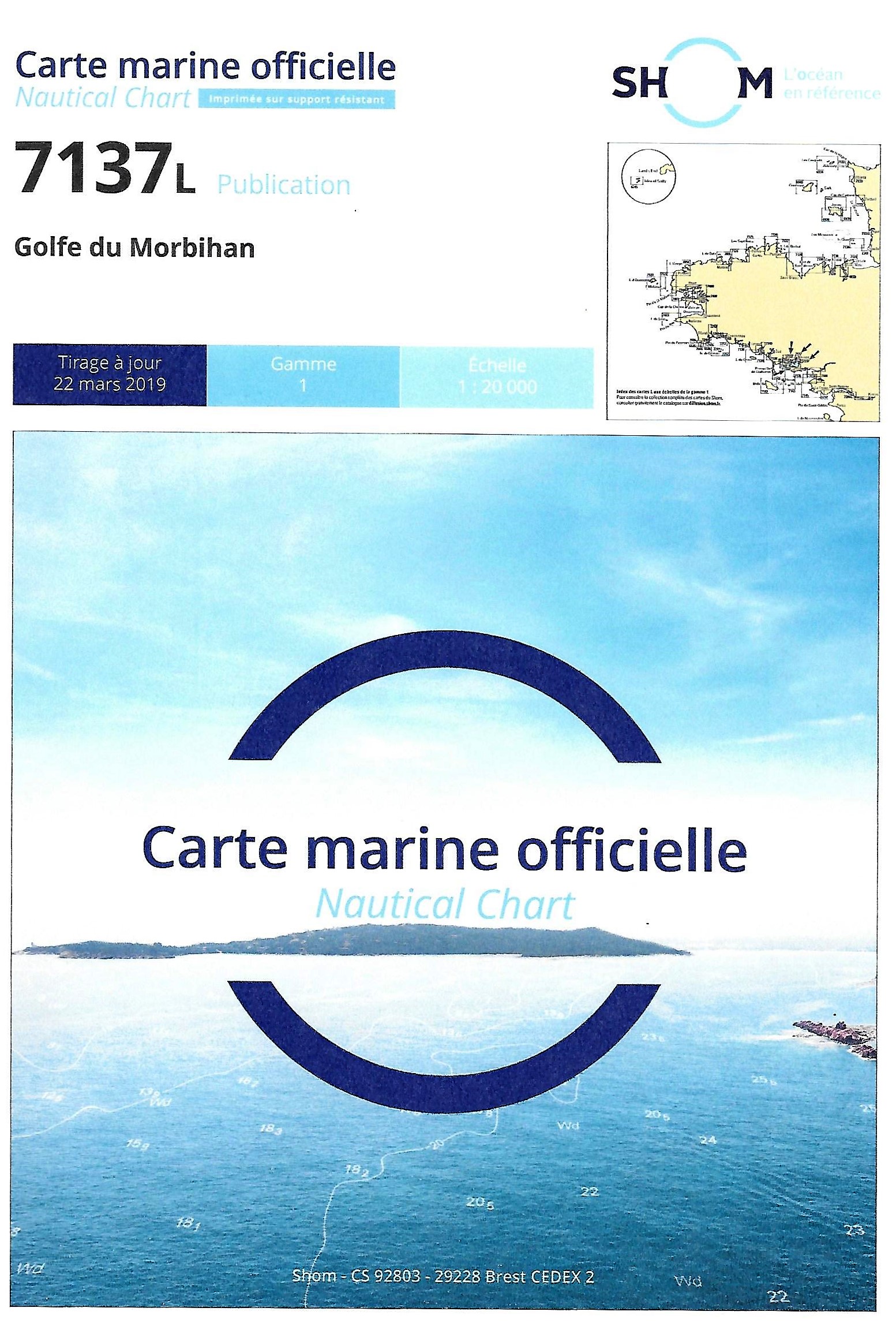 carte marine SHOM 7137L Golfe-du-Morbihan