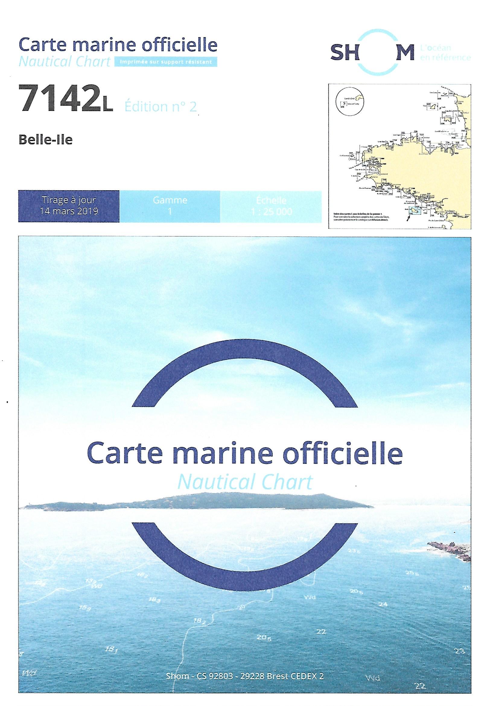 Carte marine SHOM 7142L – Belle-Ile