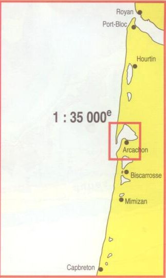 Navicarte - 255 + 1024 - Bassin dArcachon + Royan, Cap Breton zoom