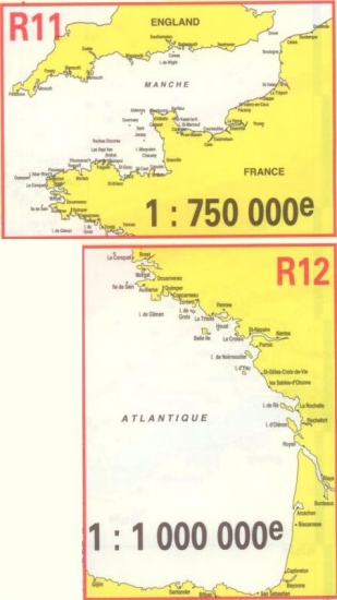 Navicarte - R11 + R12 - La Manche + Golfe de Gascogne zoom