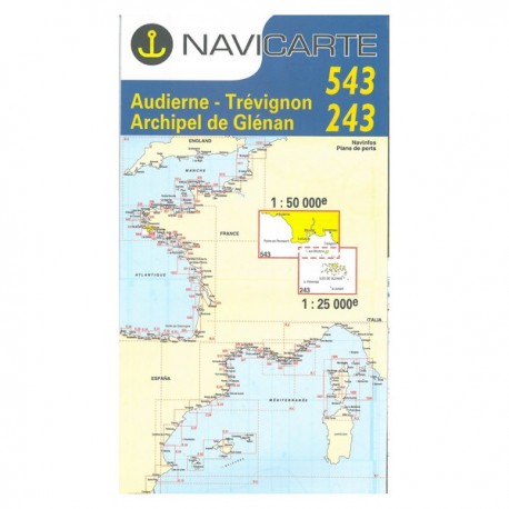Carte marine  Navicarte Audierne à Concarneau- Achipel des iles de Génan
