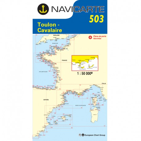 Carte marine Navicarte 503 Toulon- Cavalaire