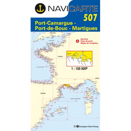 Carte marine navicarte 507 de port camargue à port de bouc