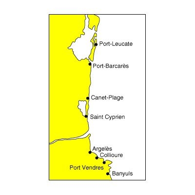 Carte marine 511- de port leucate à banyuls