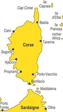 Carte navicarte R3 routier corse et nord sardaigne