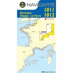 carte marine navicarte Manche - Double N°1011 & 1012 - Boulogne, Dieppe, Le Havre