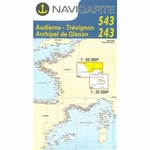 carte marine navicarte Atlantique - Double N°543 & 243 - Audierne, Trévigon, Iles de Glénan