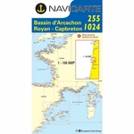 carte marine navicarte Atlantique - Double N° 255-1024 -Royan, Cap Breton, Arcachon