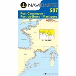 carte marine navicarte Méditerranée - Simple N°507 - Port Camargue, Port de Bouc