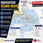 carte dexercice 9999 du permis hauturier - position des amers et balises